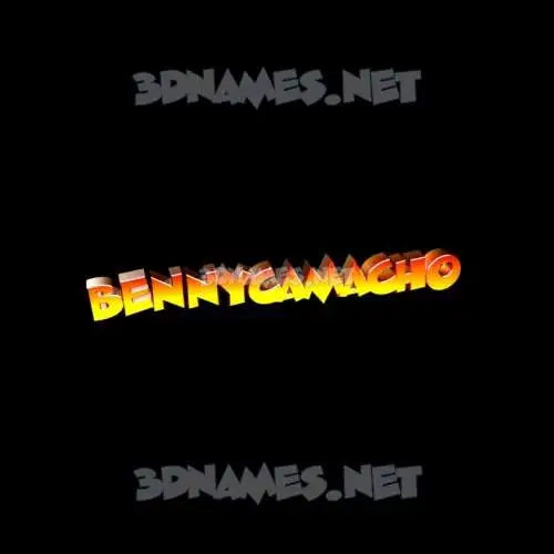 bennycamacho in Black Background style - 3D name wallpaper