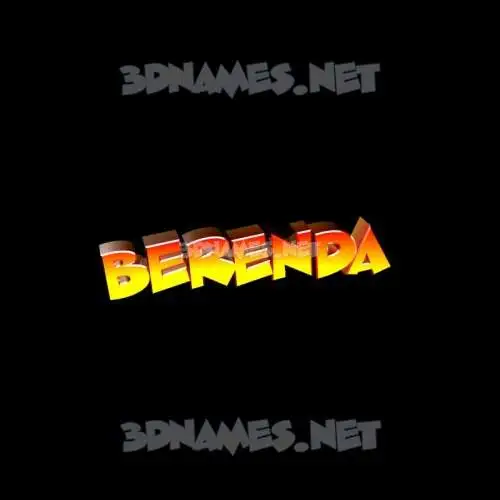 berenda in Black Background style - 3D name wallpaper