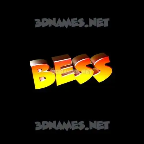 bess in Black Background style - 3D name wallpaper