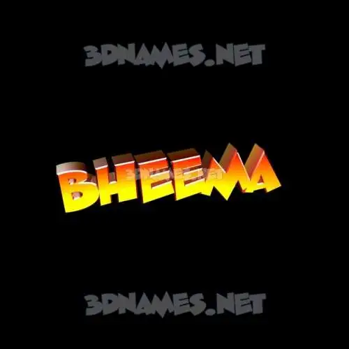 bheema in Black Background style - 3D name wallpaper
