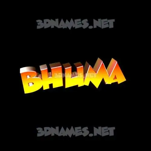 bhuma in Black Background style - 3D name wallpaper