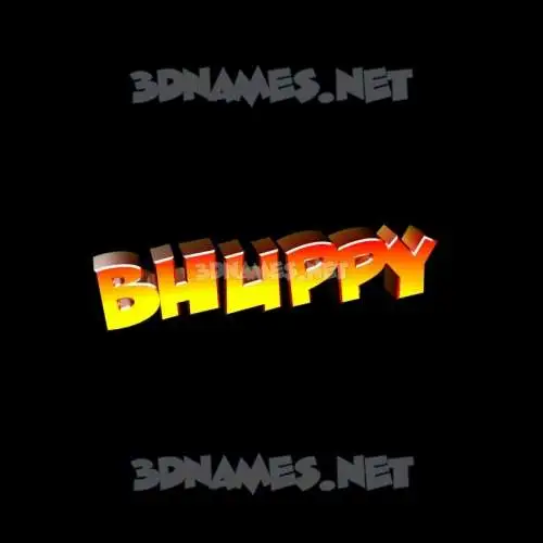 bhuppy in Black Background style - 3D name wallpaper