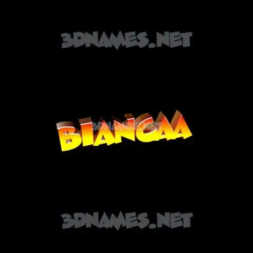 biancaa in Black Background style - 3D name wallpaper
