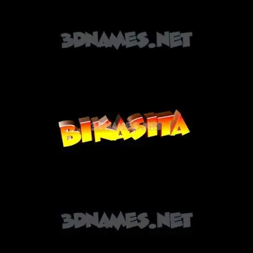 bikasita in Black Background style - 3D name wallpaper