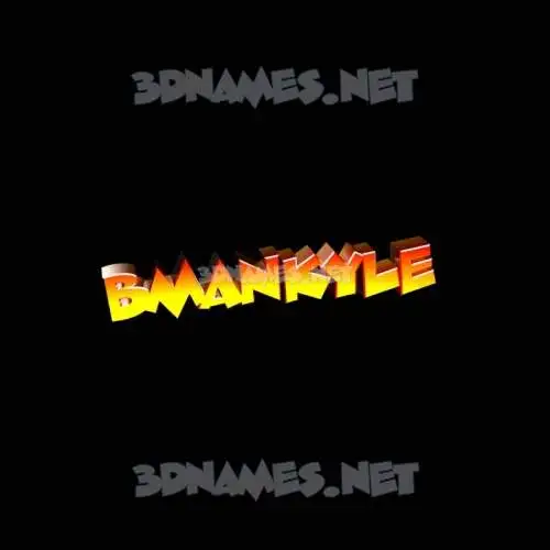 bmankyle in Black Background style - 3D name wallpaper