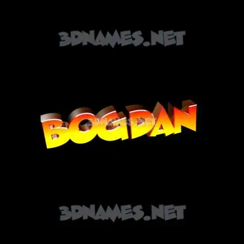 bogdan in Black Background style - 3D name wallpaper
