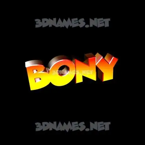 bony in Black Background style - 3D name wallpaper bony in Black Background style - 3D name wallpaper