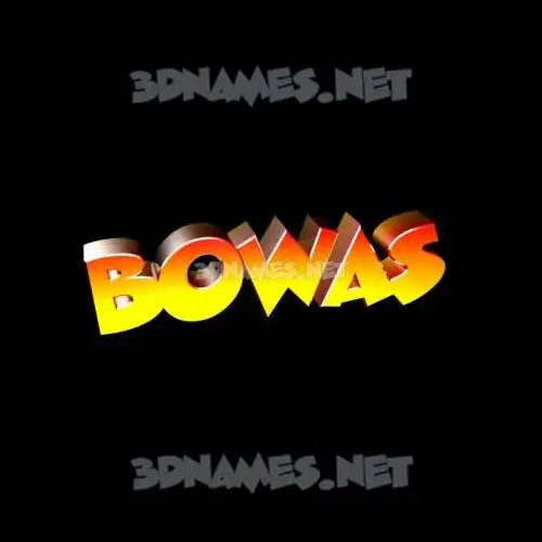 bowas in Black Background style - 3D name wallpaper