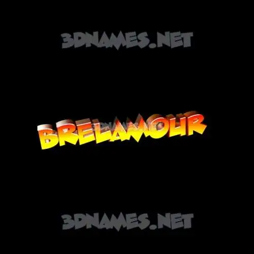 brelamour in Black Background style - 3D name wallpaper