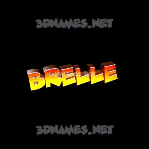 brelle in Black Background style - 3D name wallpaper