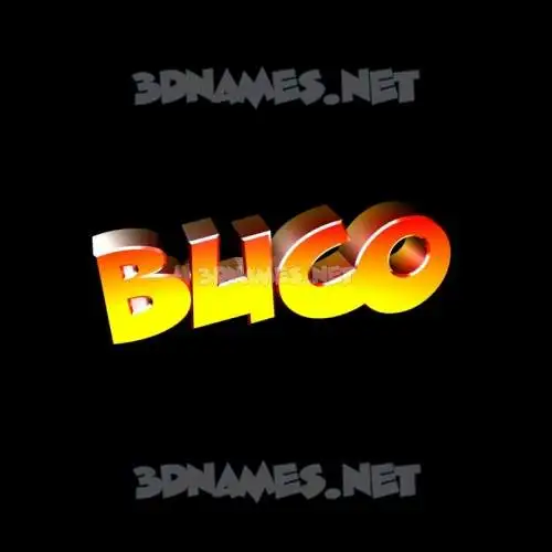 buco in Black Background style - 3D name wallpaper