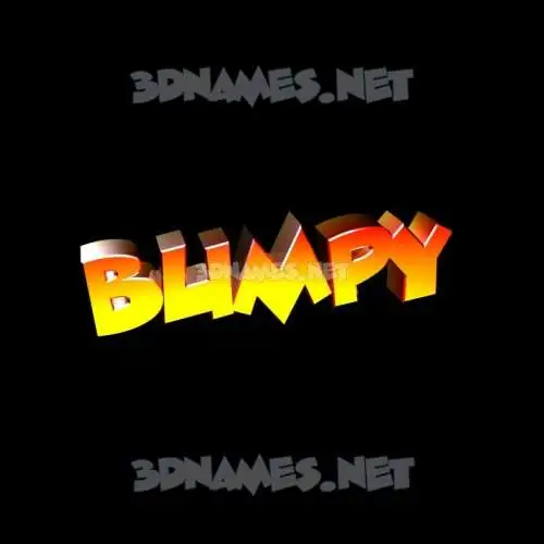 bumpy in Black Background style - 3D name wallpaper