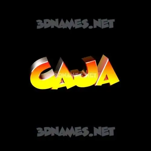 caja in Black Background style - 3D name wallpaper