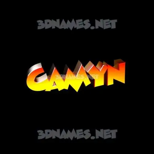 camyn in Black Background style - 3D name wallpaper
