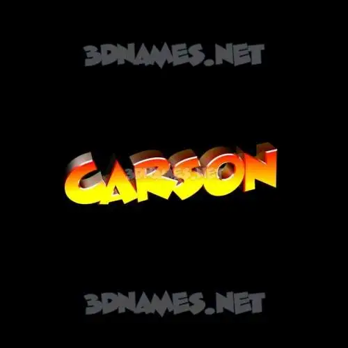 carson in Black Background style - 3D name wallpaper