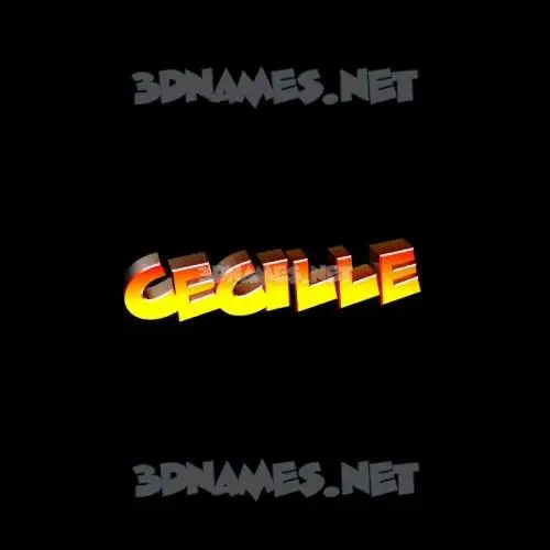 cecille in Black Background style - 3D name wallpaper