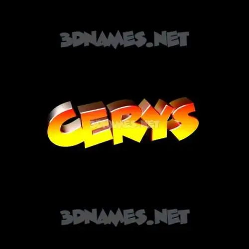cerys in Black Background style - 3D name wallpaper