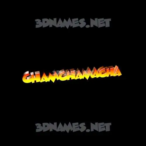 chamchamacha in Black Background style - 3D name wallpaper