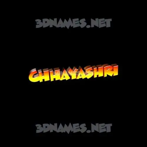 chhayashri in Black Background style - 3D name wallpaper