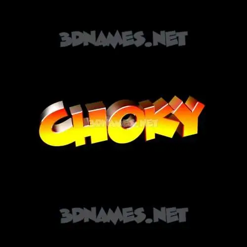 choky in Black Background style - 3D name wallpaper choky in Black Background style - 3D name wallpaper