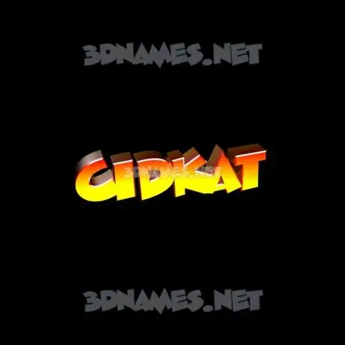cidkat in Black Background style - 3D name wallpaper