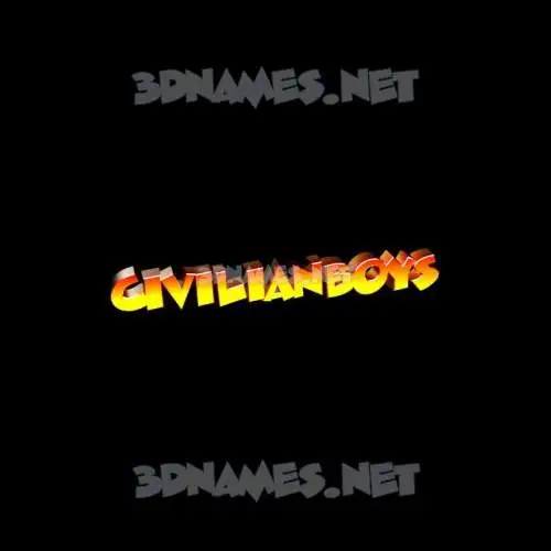 civilianboys in Black Background style - 3D name wallpaper