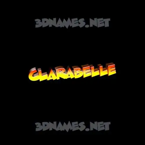 clarabelle in Black Background style - 3D name wallpaper