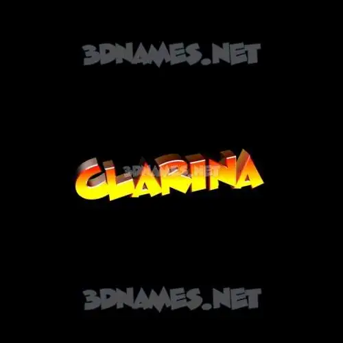 clarina in Black Background style - 3D name wallpaper