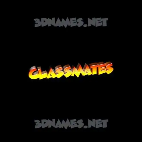 classmates in Black Background style - 3D name wallpaper