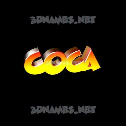 coca in Black Background style - 3D name wallpaper coca in Black Background style - 3D name wallpaper