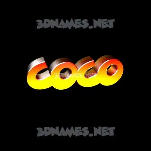 coco in Black Background style - 3D name wallpaper