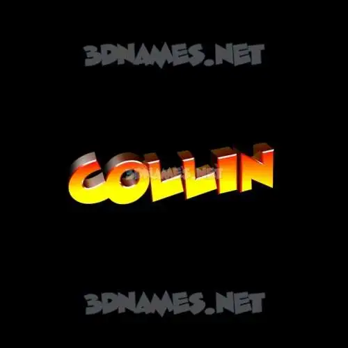 collin in Black Background style - 3D name wallpaper