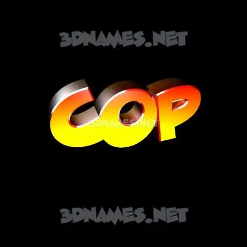 cop in Black Background style - 3D name wallpaper cop in Black Background style - 3D name wallpaper