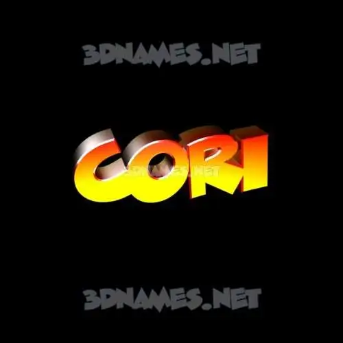 cori in Black Background style - 3D name wallpaper