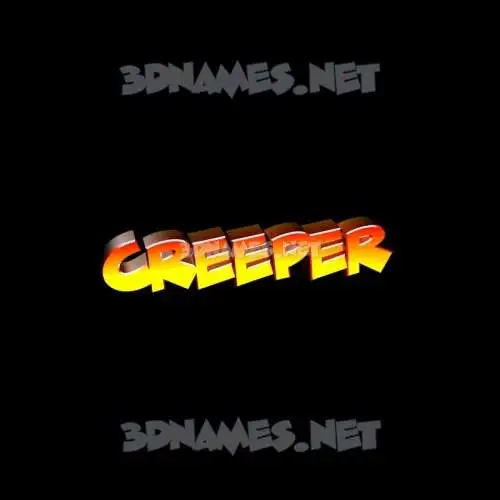creeper in Black Background style - 3D name wallpaper