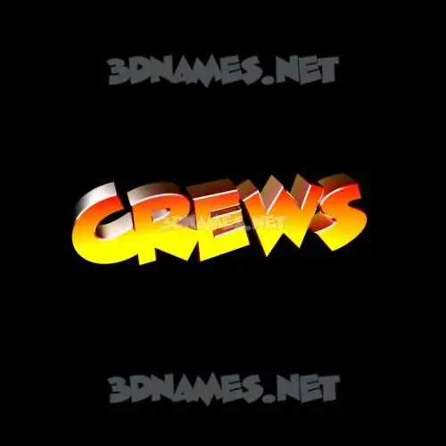 crews in Black Background style - 3D name wallpaper