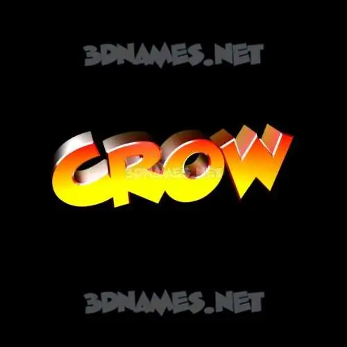 crow in Black Background style - 3D name wallpaper crow in Black Background style - 3D name wallpaper