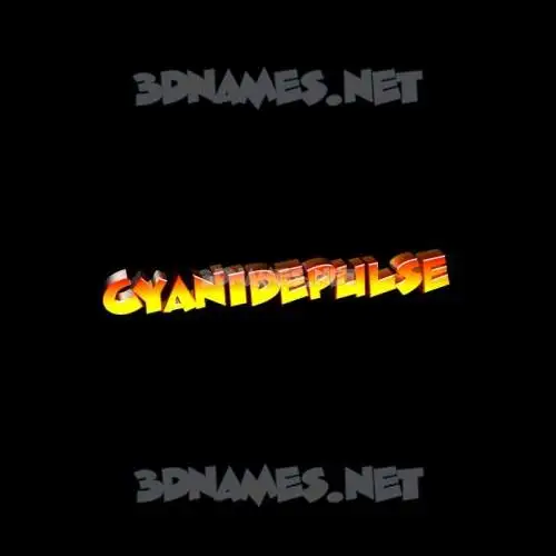 cyanidepulse in Black Background style - 3D name wallpaper