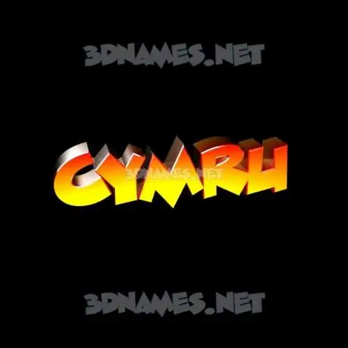 cymru in Black Background style - 3D name wallpaper