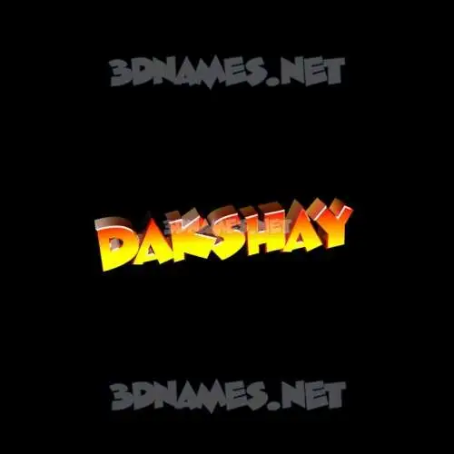dakshay in Black Background style - 3D name wallpaper