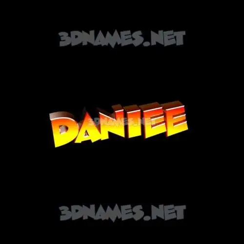 daniee in Black Background style - 3D name wallpaper