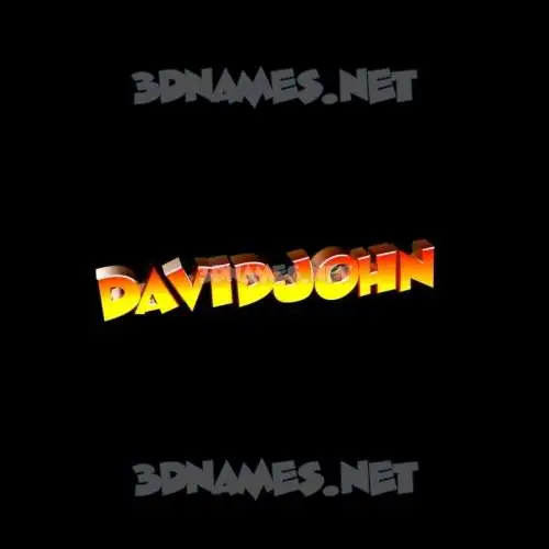 davidjohn in Black Background style - 3D name wallpaper