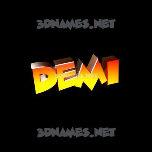 demi in Black Background style - 3D name wallpaper