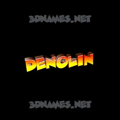 denolin in Black Background style - 3D name wallpaper