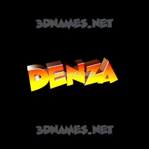 denza in Black Background style - 3D name wallpaper
