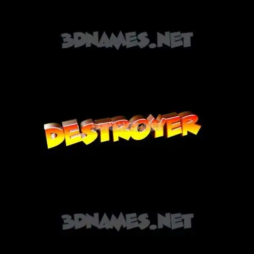 destroyer in Black Background style - 3D name wallpaper destroyer in Black Background style - 3D name wallpaper