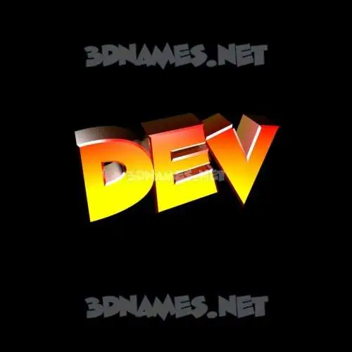 dev in Black Background style - 3D name wallpaper dev in Black Background style - 3D name wallpaper