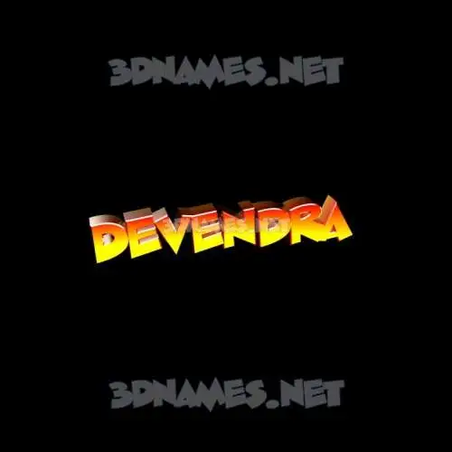 devendra in Black Background style - 3D name wallpaper