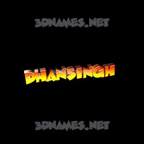 dhansingh in Black Background style - 3D name wallpaper