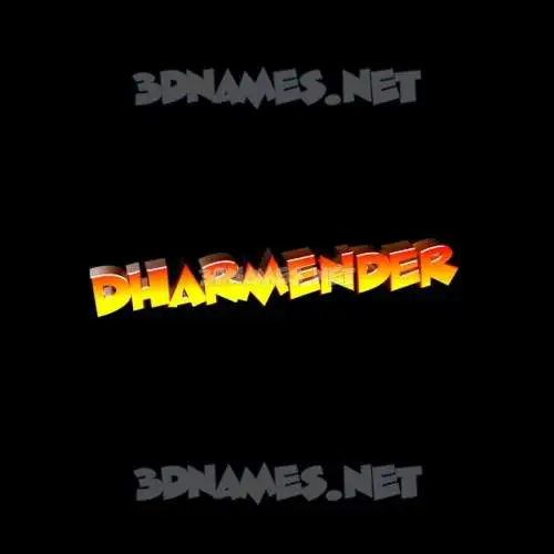 dharmender in Black Background style - 3D name wallpaper